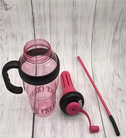 1200ml IceCream Tumbler Bottle with Handle and Straw HaveLock Shop