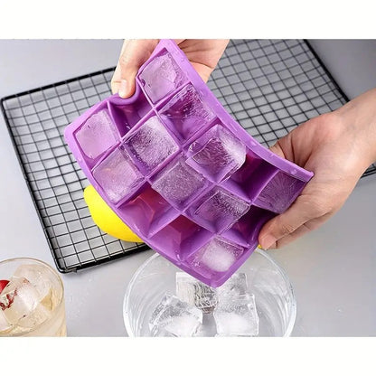 Silicone world 15 Grids Silicone Ice Cube Mold Trays HaveLock Shop