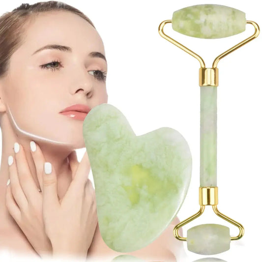 Jade Face Roller & GuaSha Stone