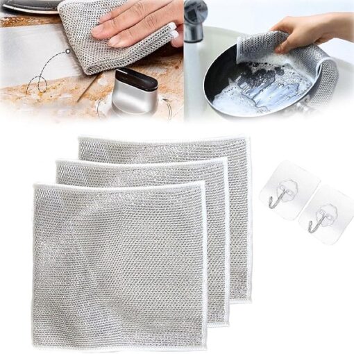 3pcs Non-Scratch Scrubbing Wire Dishwashing Cloth HaveLock Shop