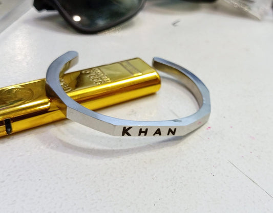 Customized Hexagon curve bangle HaveLock Shop