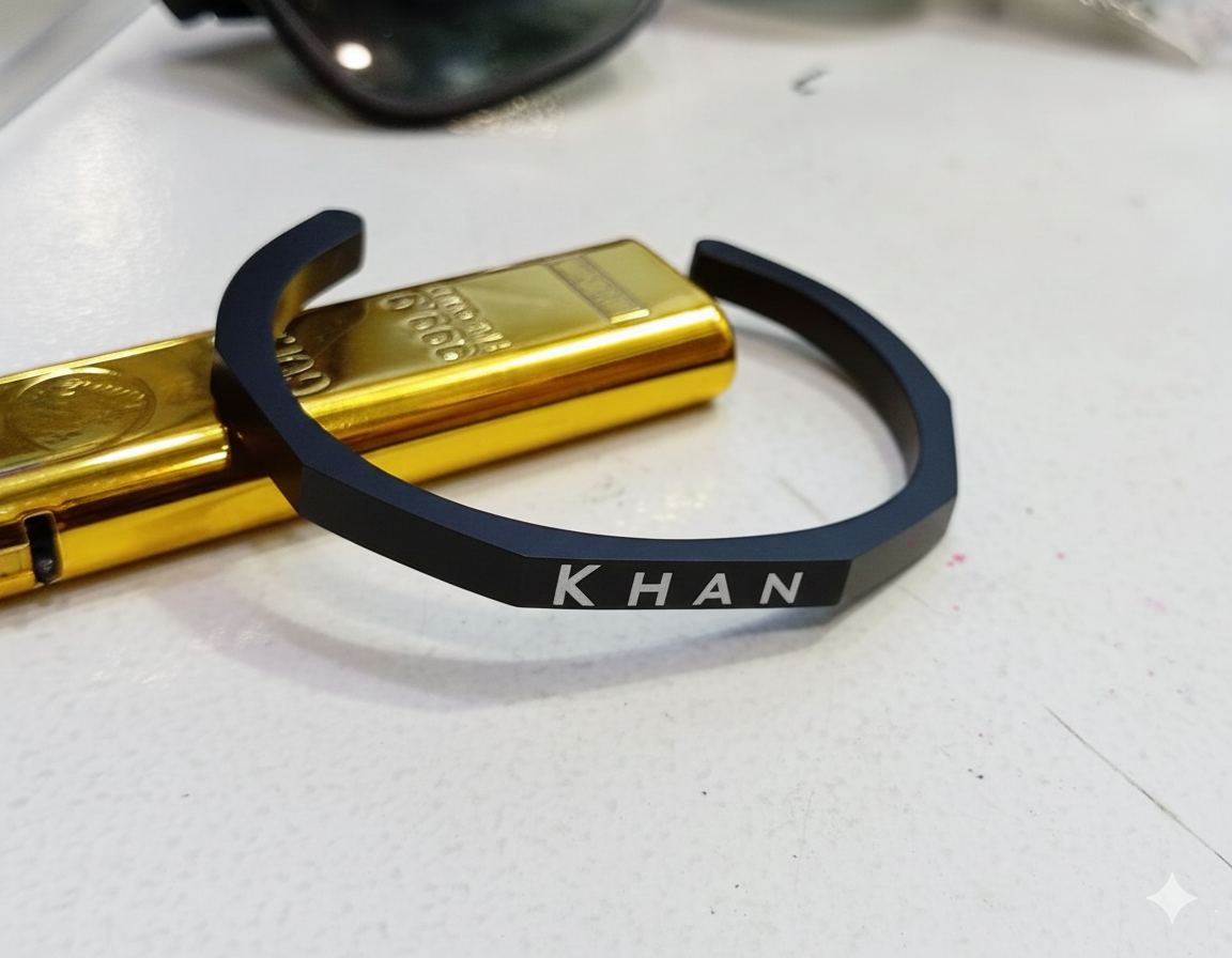 Customized Hexagon curve bangle HaveLock Shop
