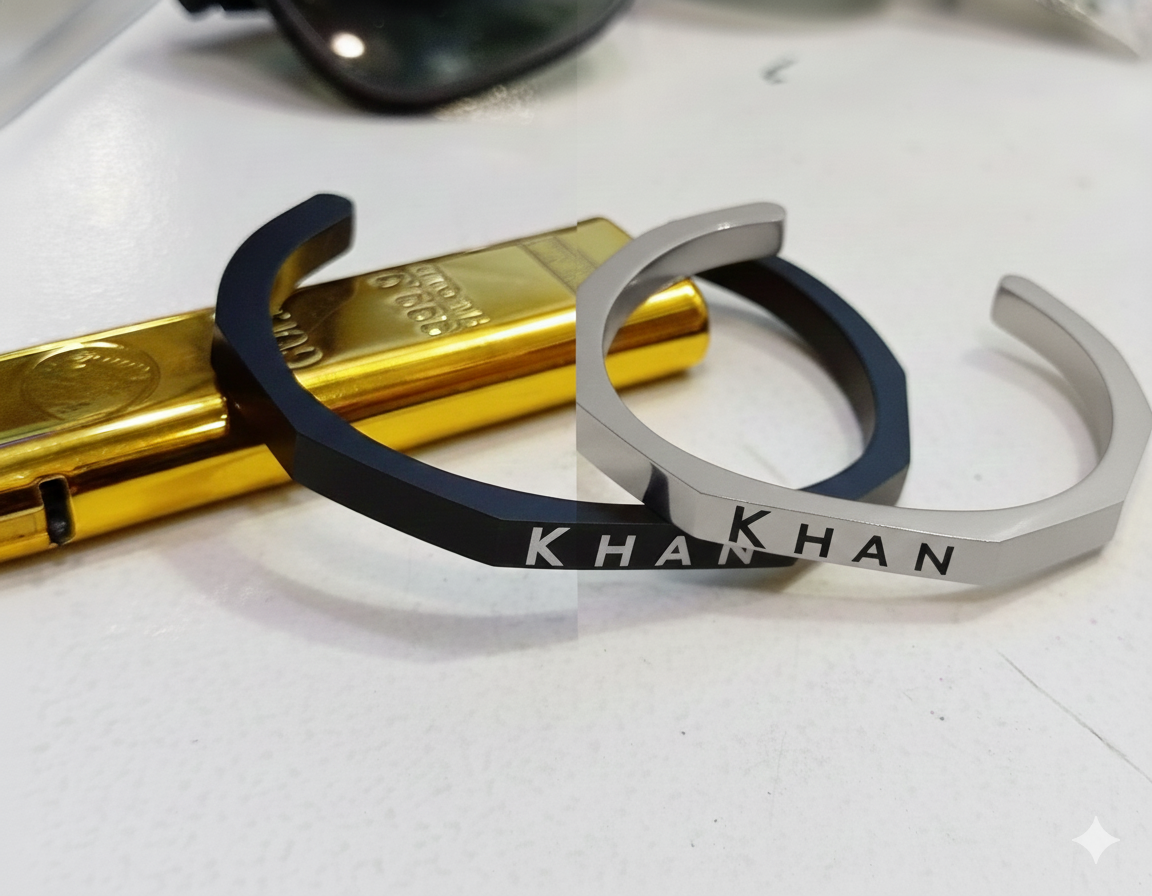 Customized Hexagon curve bangle HaveLock Shop