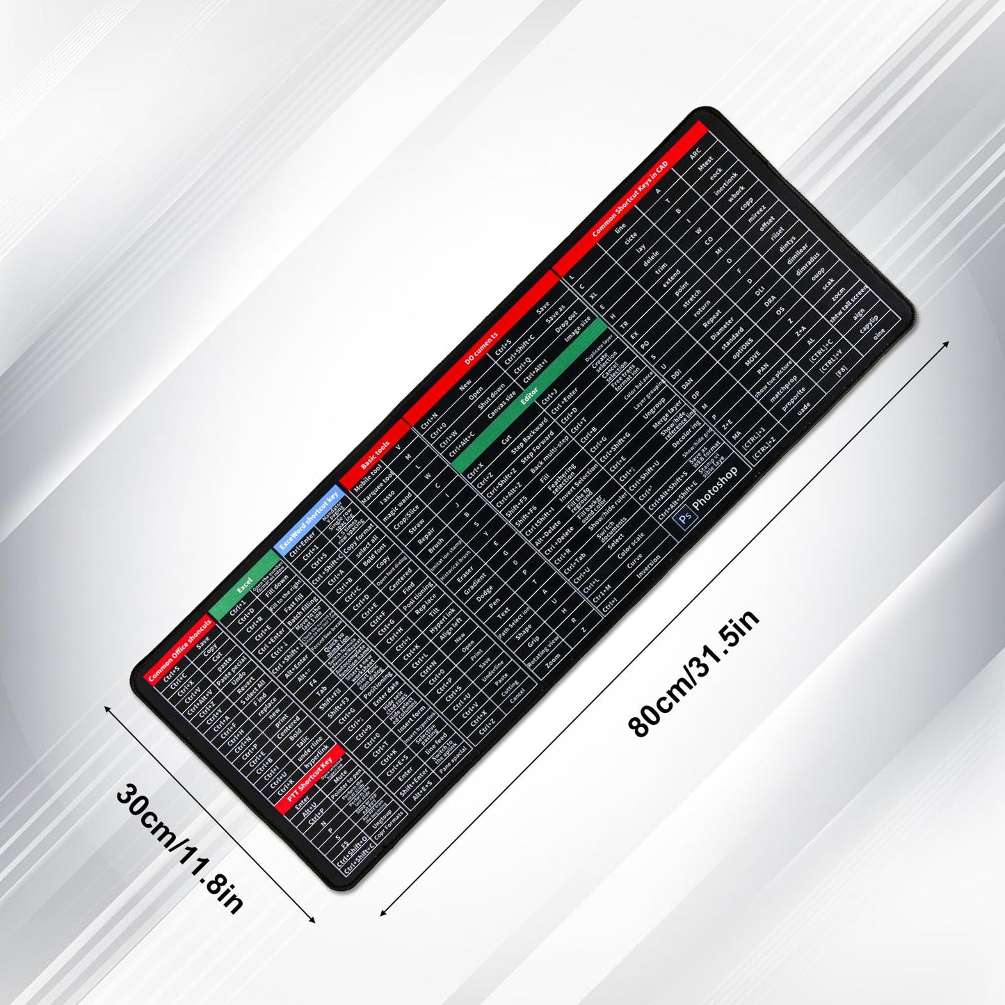 Non-Slip Keyboard Mat with Shortcuts KEY HaveLock Shop