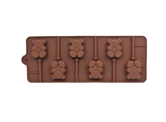 Teddy Bear Silicone Lollipop Mold 6 Cavity HaveLock Shop
