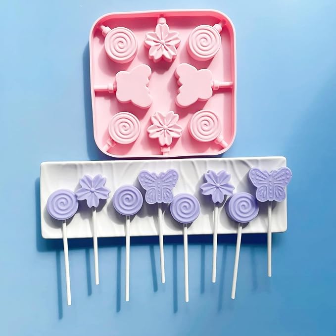 8 Cavity Silicone Lollipop Mould for Candy & Chocolate | Havelock