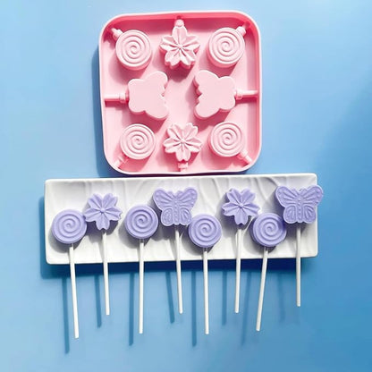 8 Cavity Silicone Lollipop Mould for Candy & Chocolate | Havelock