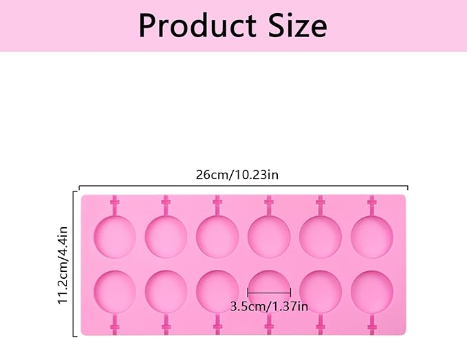 LOLLIPOP MOLD ROUND 12 CAVITY