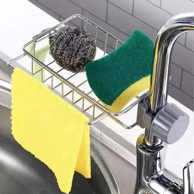 Sponge Holder – Adjustable Stainless Steel Sink & Faucet Organizer HaveLock Shop