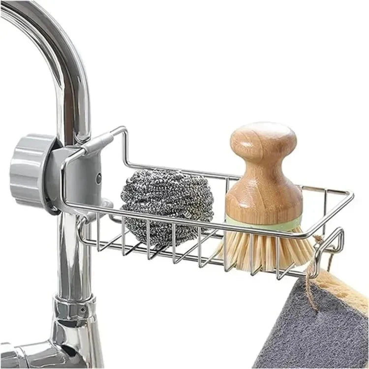 Sponge Holder – Adjustable Stainless Steel Sink & Faucet Organizer HaveLock Shop