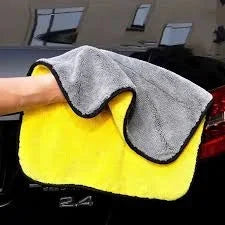 Microfiber Cleaning cloth / towel – Gray and Yellow Color Microfiber Cloth for car, bike, kitchen and home cleaning Purpose HaveLock Shop