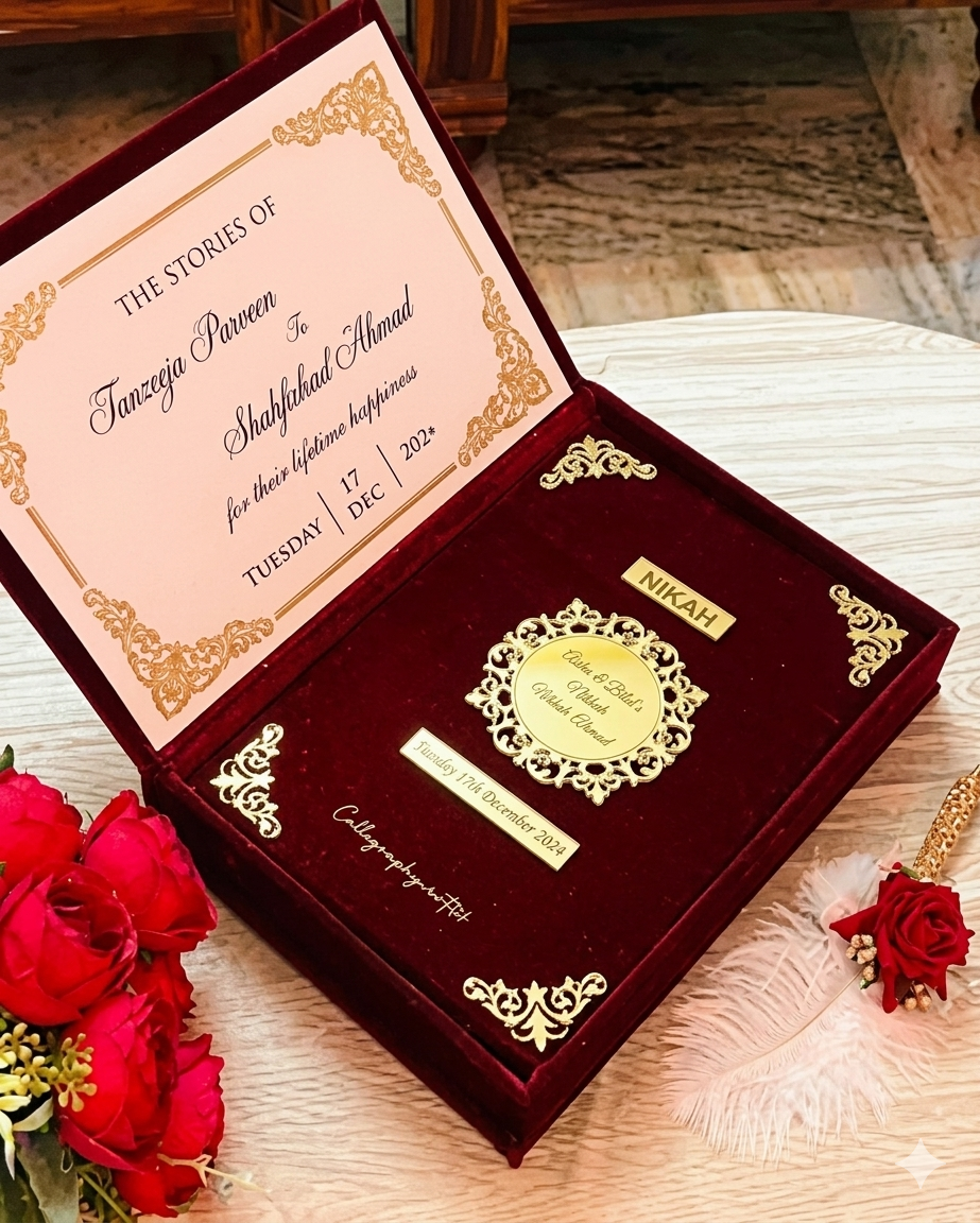 Customized Nikkah Booklet with Box HaveLock Shop