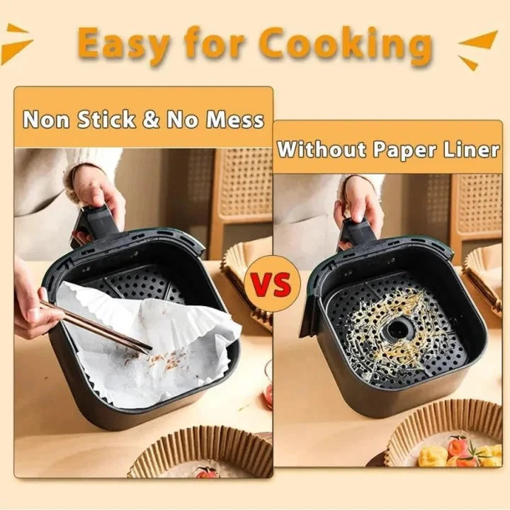 Disposable Air Fryer Paper Liner – 50 Pcs Non-Stick & Heat Resistant HaveLock Shop