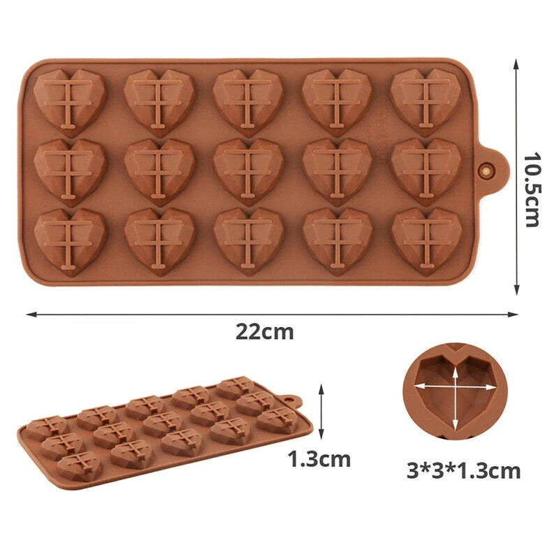 Chocolate mold Pinata Heart 15 cavity