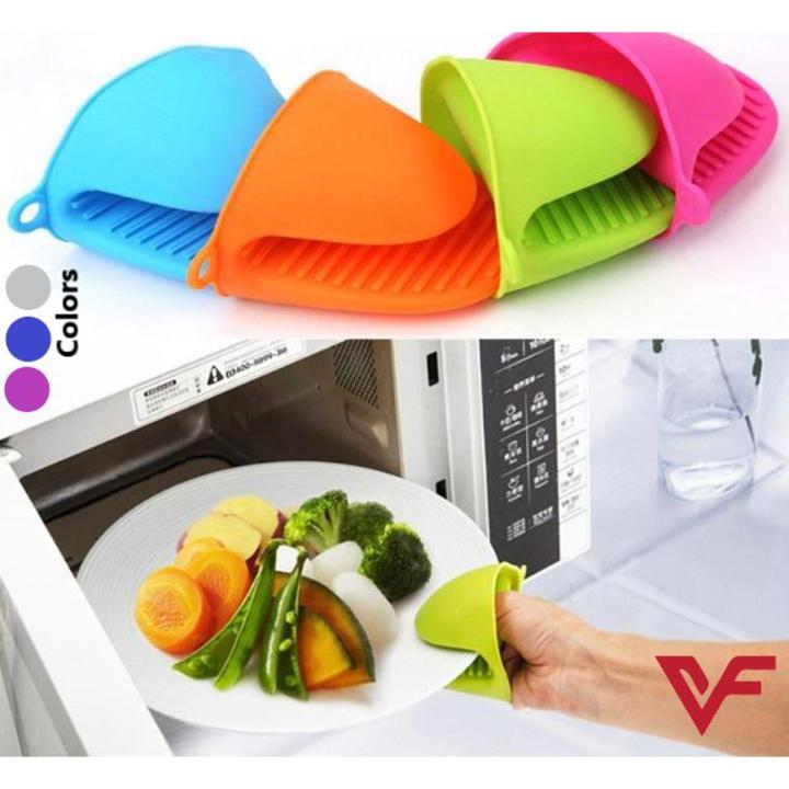 2Pcs/ A Pair of Silicone Pot Holder Heat Resistant Gloves Clips Insulation Non Stick Anti-slip Bowel Holder HaveLock Shop