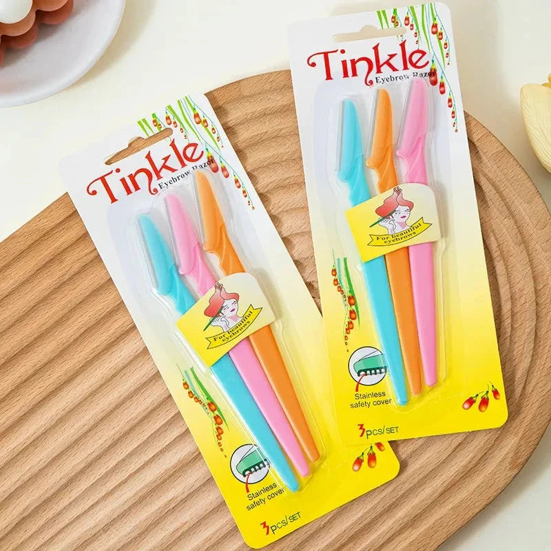 Original High Quality Tinkle Pack of 3 Tinkle Eyebrow Razor, Facial Hair Remover Eyebrow Trimmer, Sharp Mini Makeup Shapper HaveLock Shop