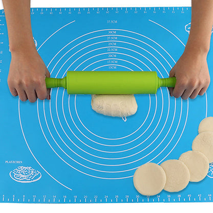 30 cm Non-stick Colorful Silicone Pastry Dough Rolling Pin With Plastic Handle for Baking - HaveLock Shop