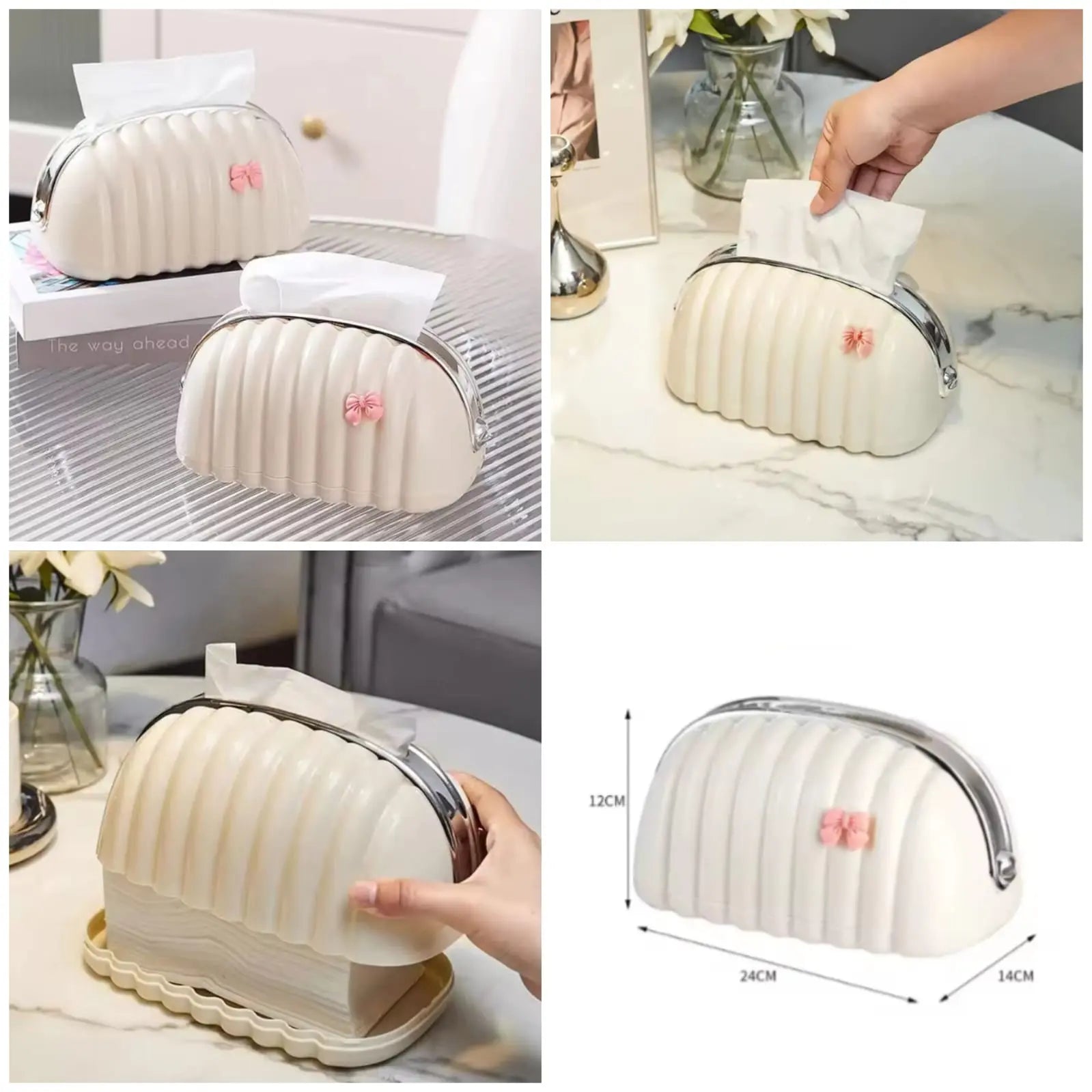 SHELL TISSUE BOX 