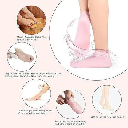 Silicone Elastic Moisturizing Foot Socks – Spa Gel Socks - HaveLock Shop