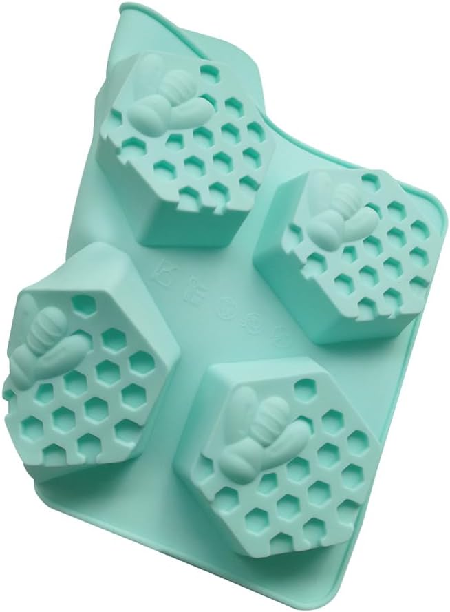 Hexagon Honeybee 6 Cavity Silicone Soap Mold | Havelockshop