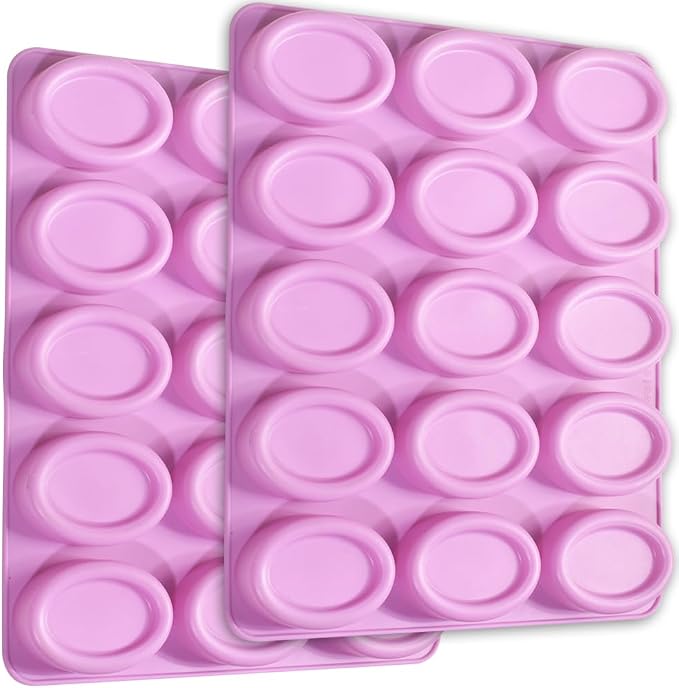 Silicone Oval 15 Cavity Soap Mold for DIY Soap Making | Havelockshop