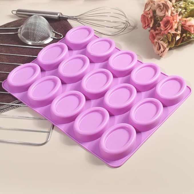 Silicone Oval 15 Cavity Soap Mold for DIY Soap Making | Havelockshop