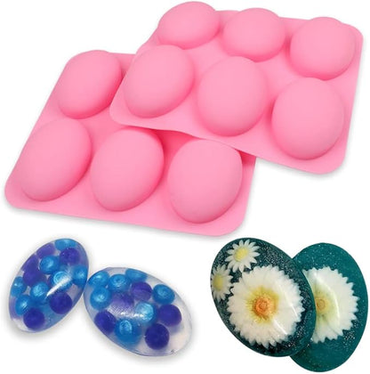 Oval Shape Soap and Mousse Silicone Mold 6 Cavity HaveLock Shop
