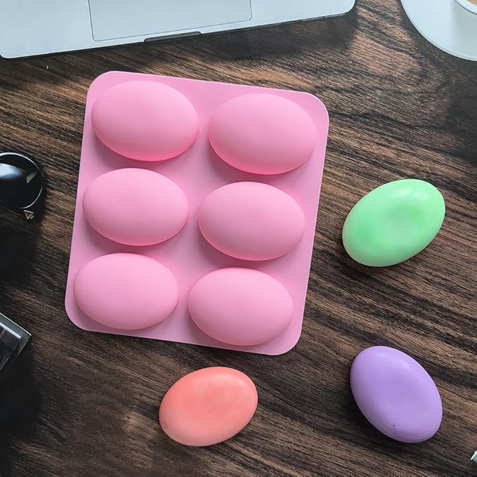 Oval Shape Soap and Mousse Silicone Mold 6 Cavity HaveLock Shop