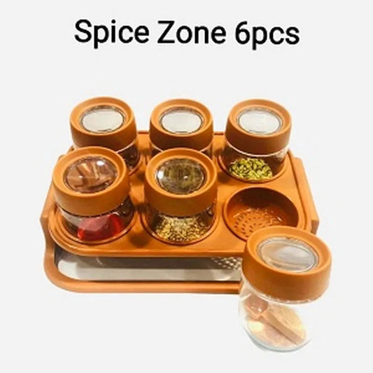 6 Pcs Masala Rack With Spoons AND Stand HaveLock Shop