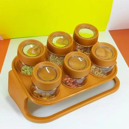 6 Pcs Masala Rack With Spoons AND Stand HaveLock Shop