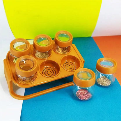 6 Pcs Masala Rack With Spoons AND Stand HaveLock Shop