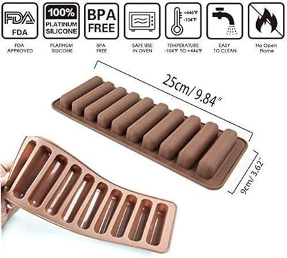 Silicon Chocolate Mold Long Strip Shape Finger Shape Rectangular Grain Bar Shape HaveLock Shop
