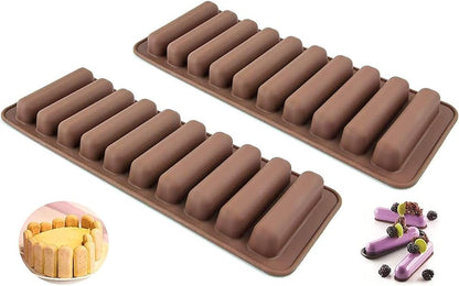 Silicon Chocolate Mold Long Strip Shape Finger Shape Rectangular Grain Bar Shape HaveLock Shop