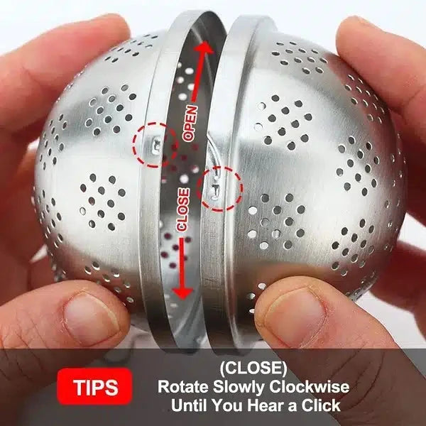 Tea Ball Filter With Extended Chain Hook For Enhancing Soups HaveLock Shop