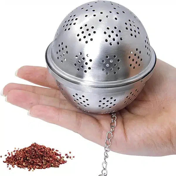 Tea Ball Filter With Extended Chain Hook For Enhancing Soups HaveLock Shop