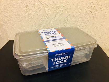 PACK OF 7 Food Storage Containers with Thumb Lock Lids HaveLock Shop