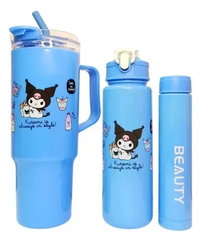 Kawaii Sanrio Character Plastic Tumbler 3Pc Set HaveLock Shop