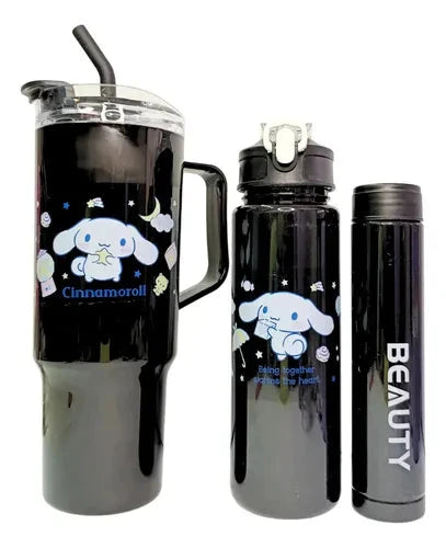 Kawaii Sanrio Character Plastic Tumbler 3Pc Set HaveLock Shop