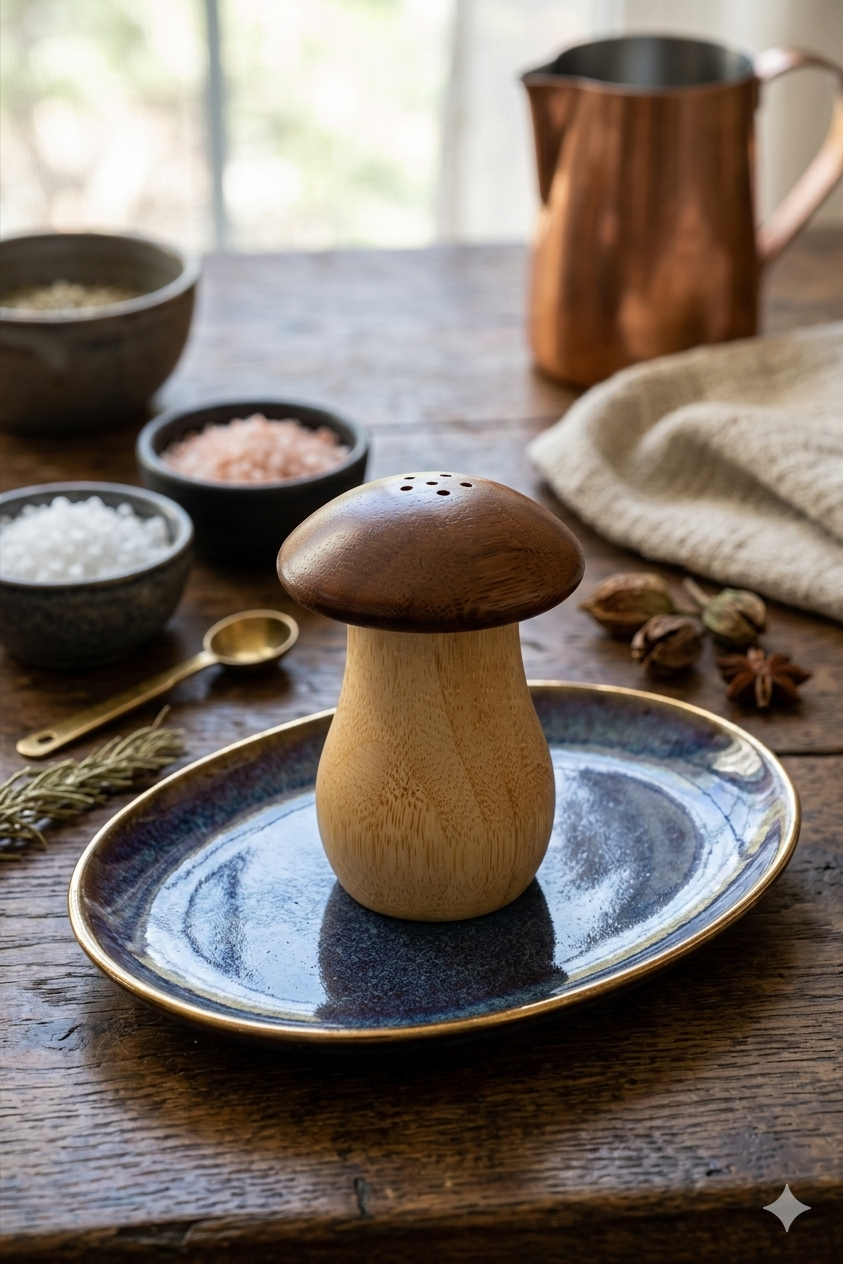 Bamboo Mushroom salt Pepper 