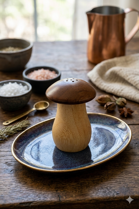 Bamboo Mushroom salt Pepper 