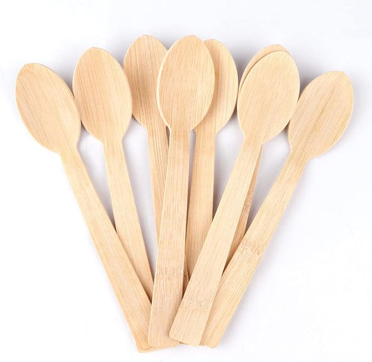 BAMBOO SPOON DISPOSABLE 100 PCS