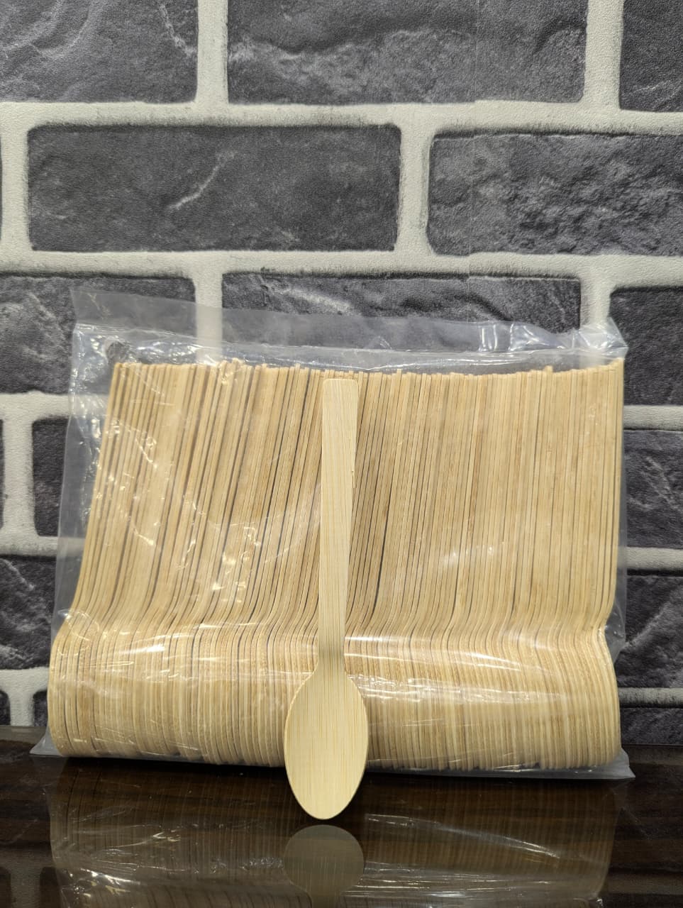 BAMBOO SPOON DISPOSABLE 100 PCS