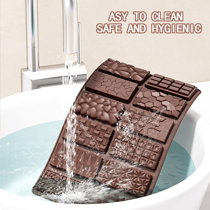 Silicone 12 Cavity Multi Shape Chocolate Bar Mold | Havelockshop