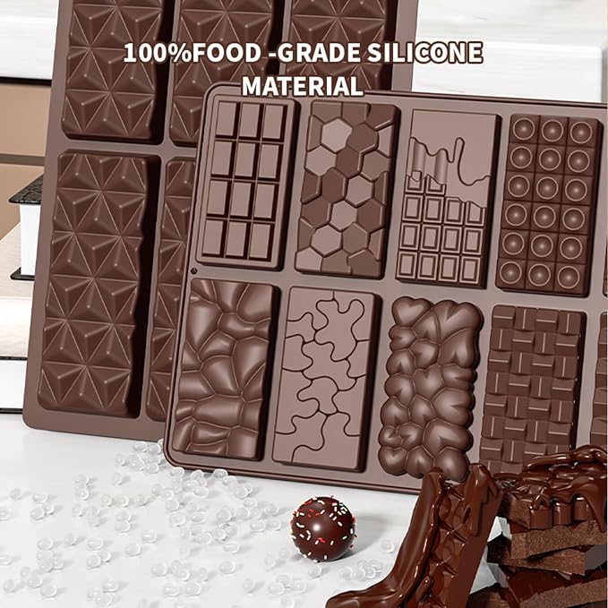 Silicone 12 Cavity Multi Shape Chocolate Bar Mold | Havelockshop