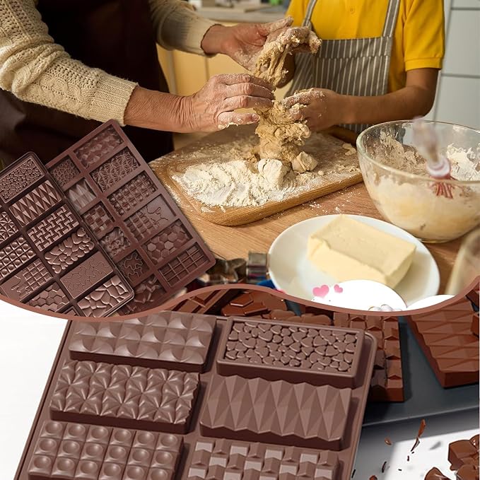 Silicone 12 Cavity Multi Shape Chocolate Bar Mold | Havelockshop