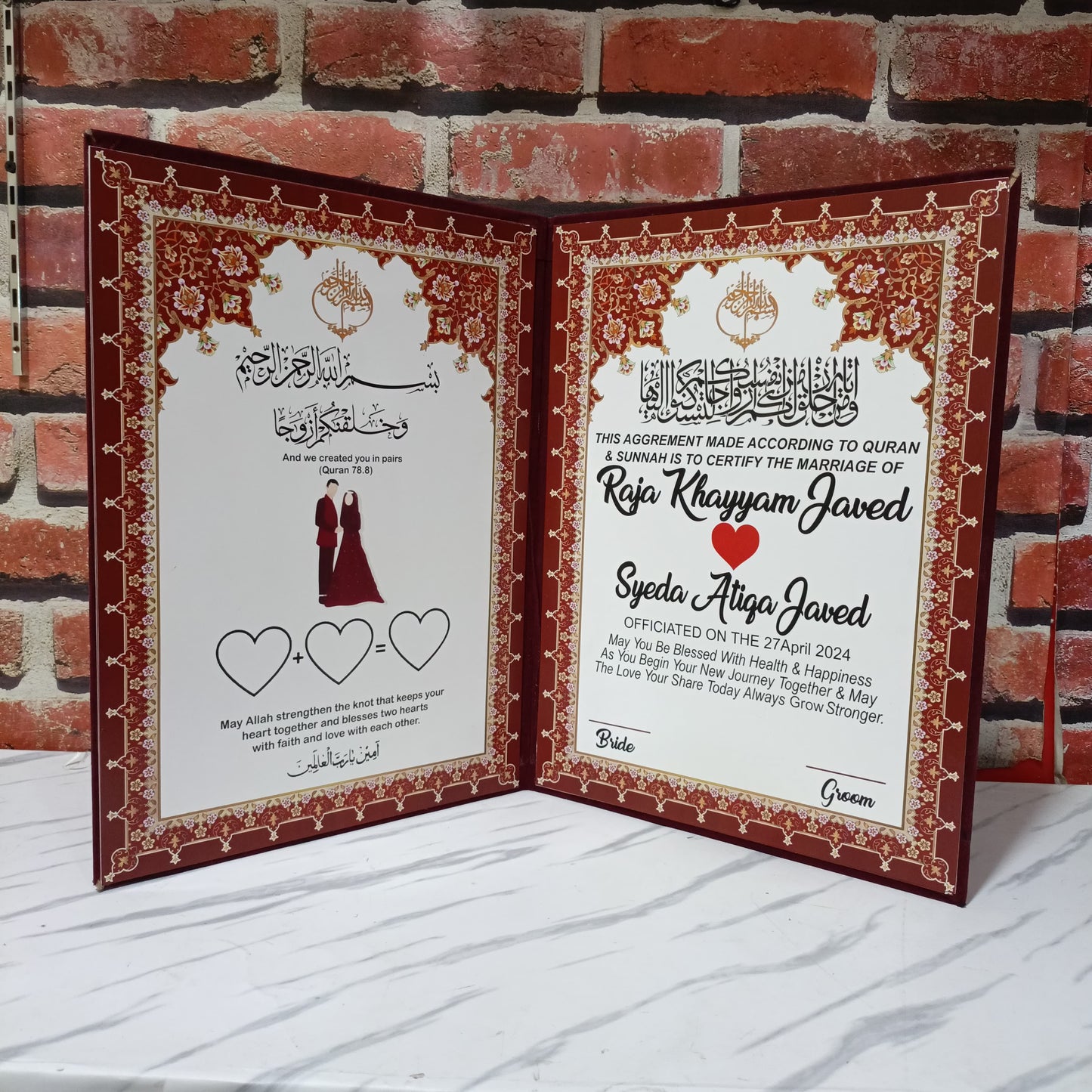 Customized Nikkah Booklet HaveLock Shop