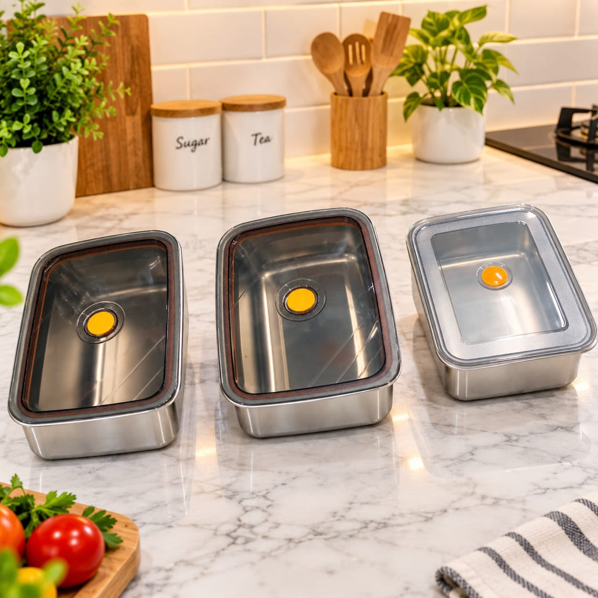 Stainless steel bowl set 3pcs