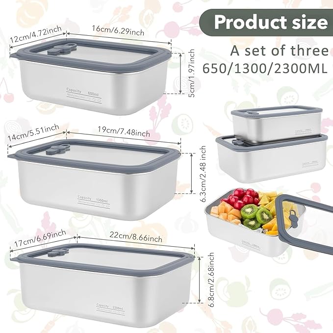 Bowl set steel 3pcs