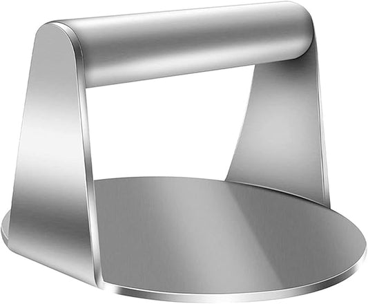 Stainless steel Burger Smasher with steel handle