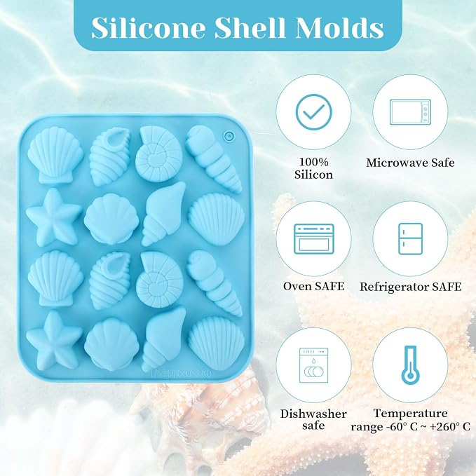 16 Cavity Shell Fish Silicone Chocolate Mold | Havelockshop